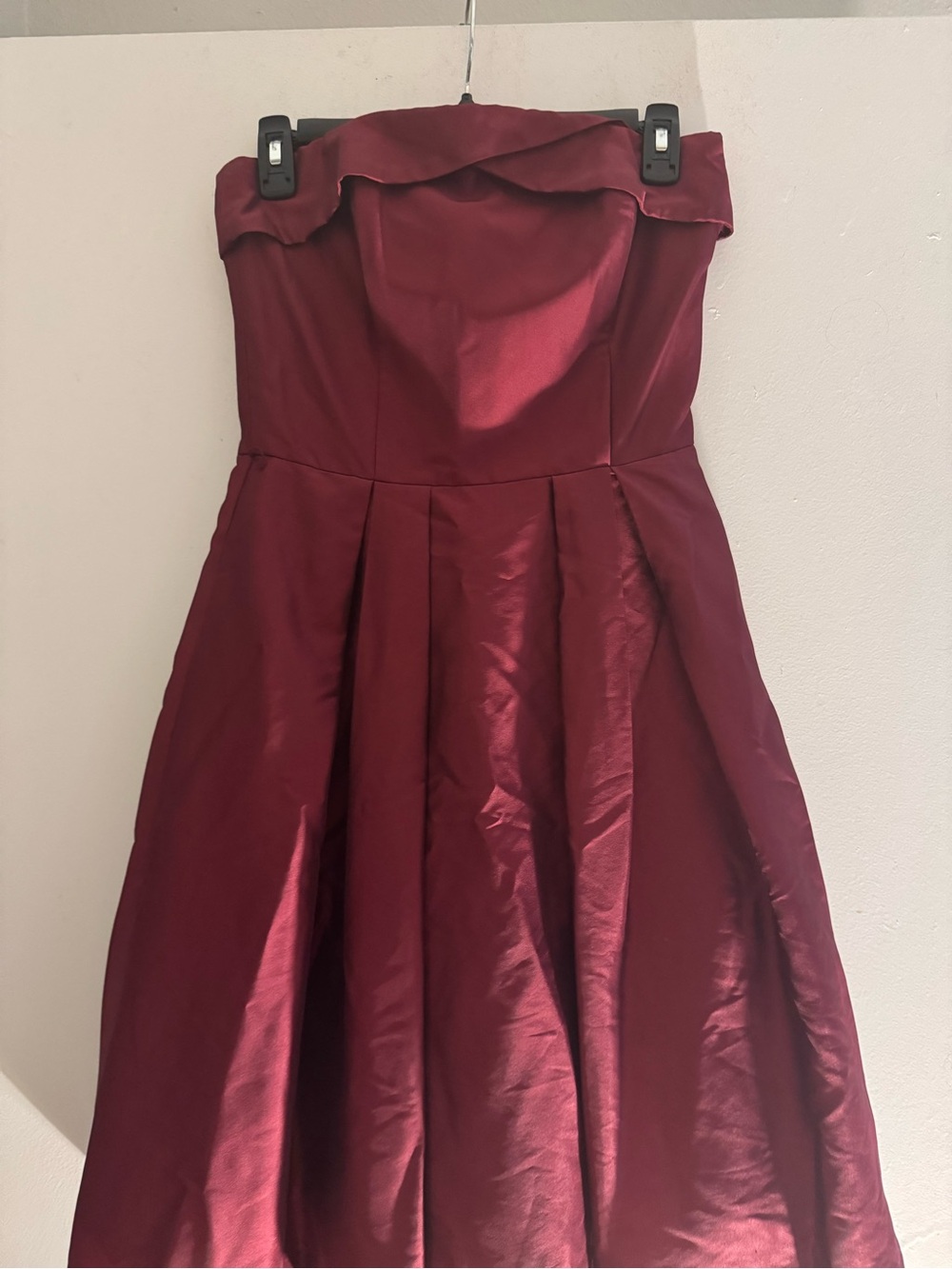 White House Black Market Burgundy formal Satin Dress size S
